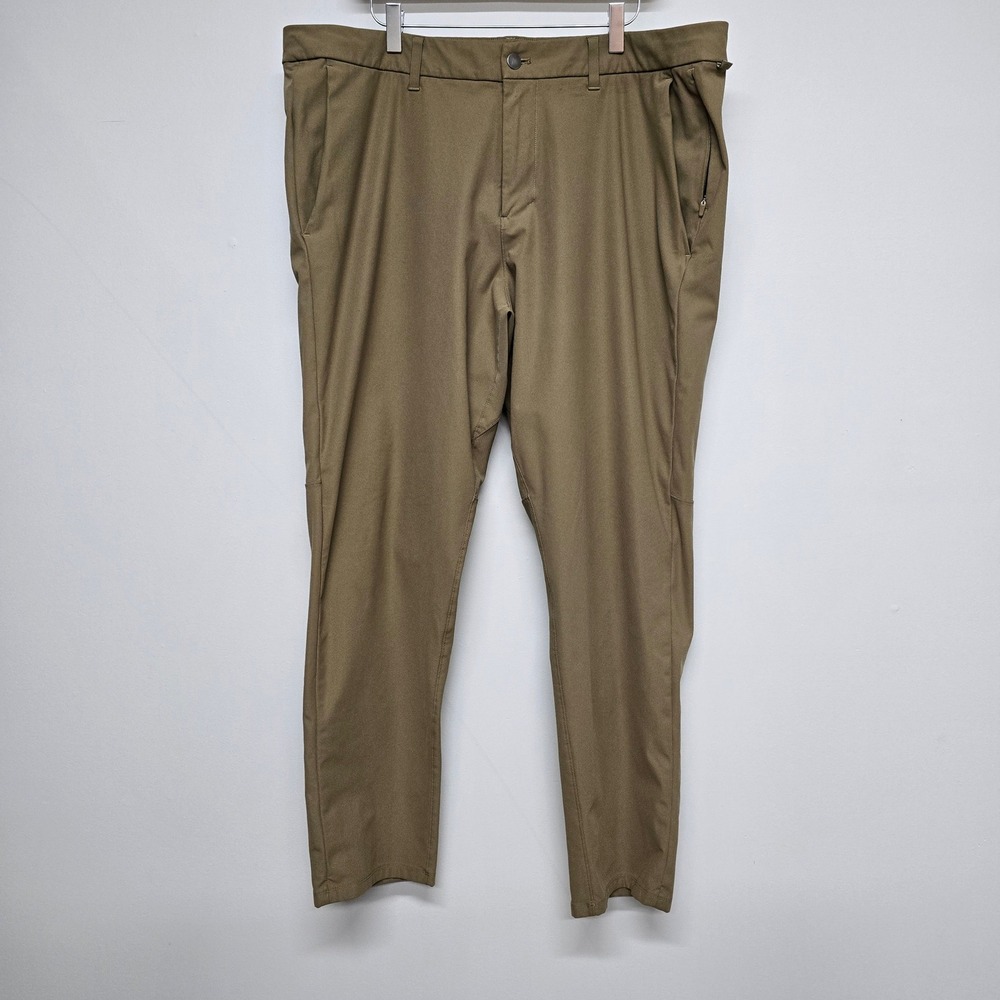 Lululemon Commission Pant Mens 40 Brown Technical Stretch Chino Techwear